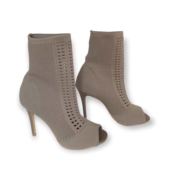 Charles by Charles David Stretch Peep-Toe Bootie in Taupe - Picture 3 of 9